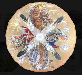 Custom Made ~ Painted Shamanic Hand Drum