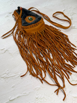 Handwoven Leather Medicine Bag