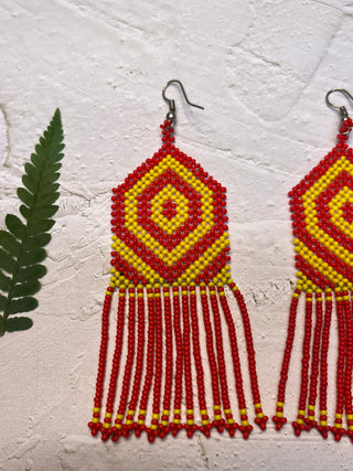 Beaded Kayapó Earrings
