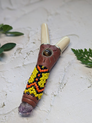 Kuripe Shipibo Llama Bone