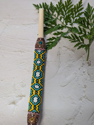 Beaded Shipibo Bone Tepi