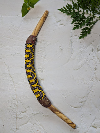 Beaded Shipibo Palo Santo Tepi