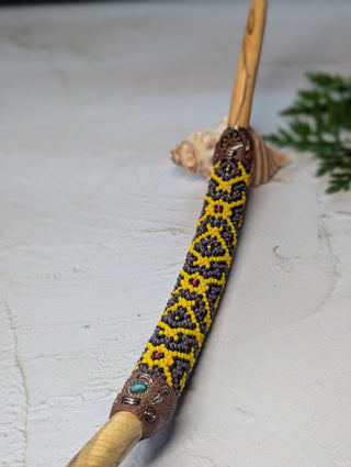 Beaded Shipibo Palo Santo Tepi