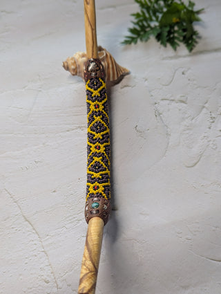 Beaded Shipibo Palo Santo Tepi